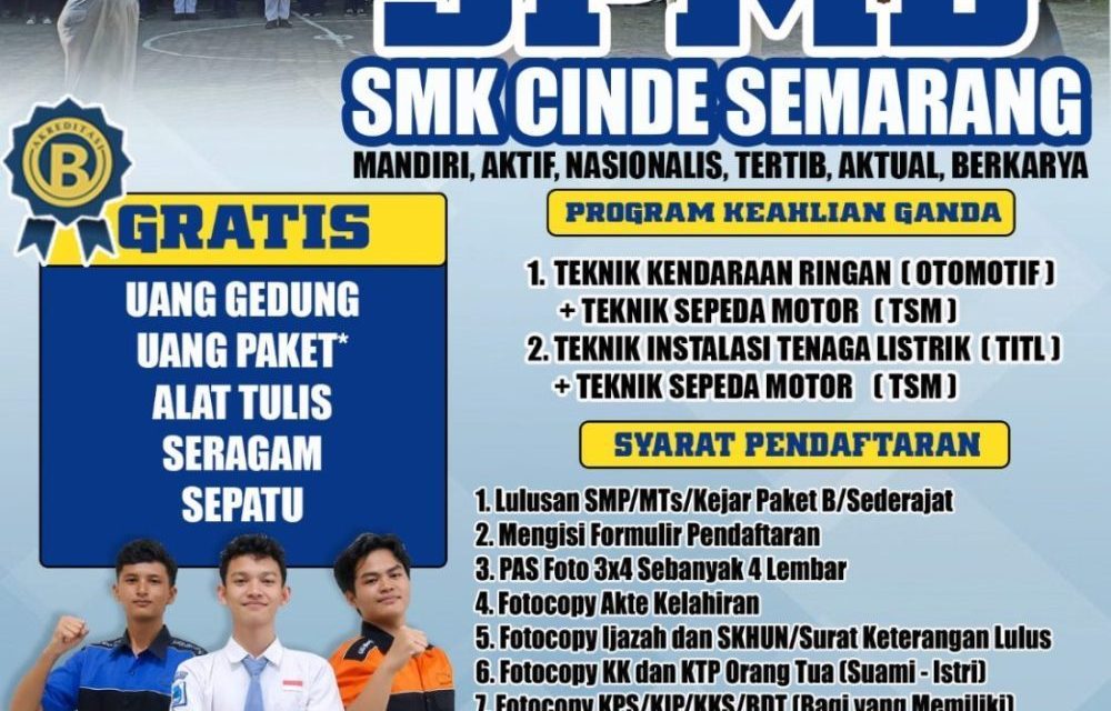 SPMB SMK CINDE TAHUN AJARAN 2026/2027